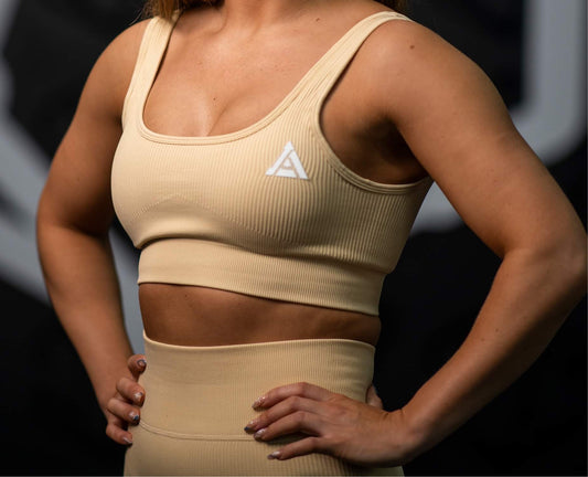 V2 Beige Gym Bra
