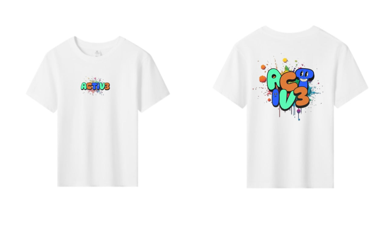 Kids unisex white tee